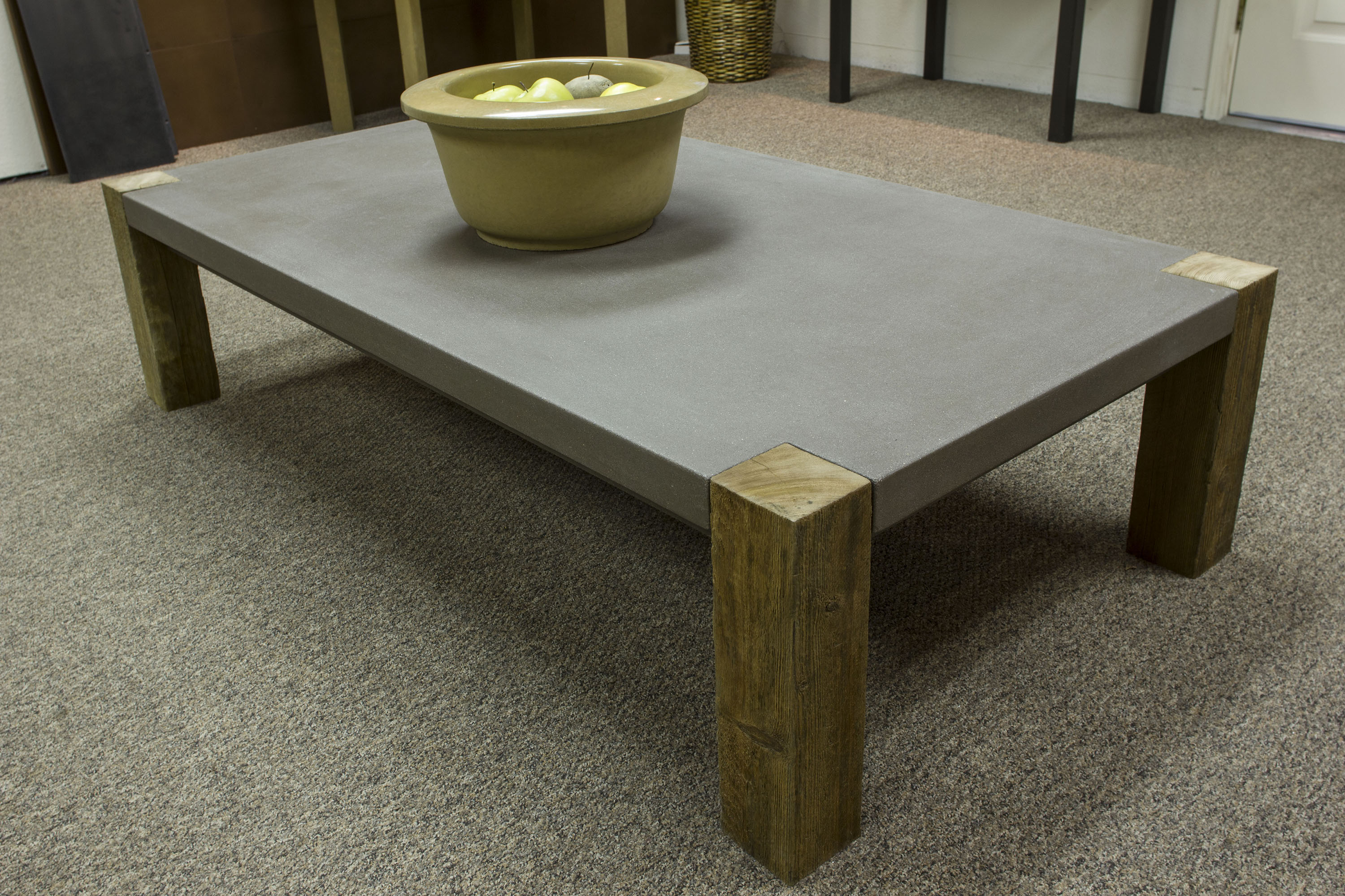 Concrete Table Top, Concrete Legs, Concrete VesselSink