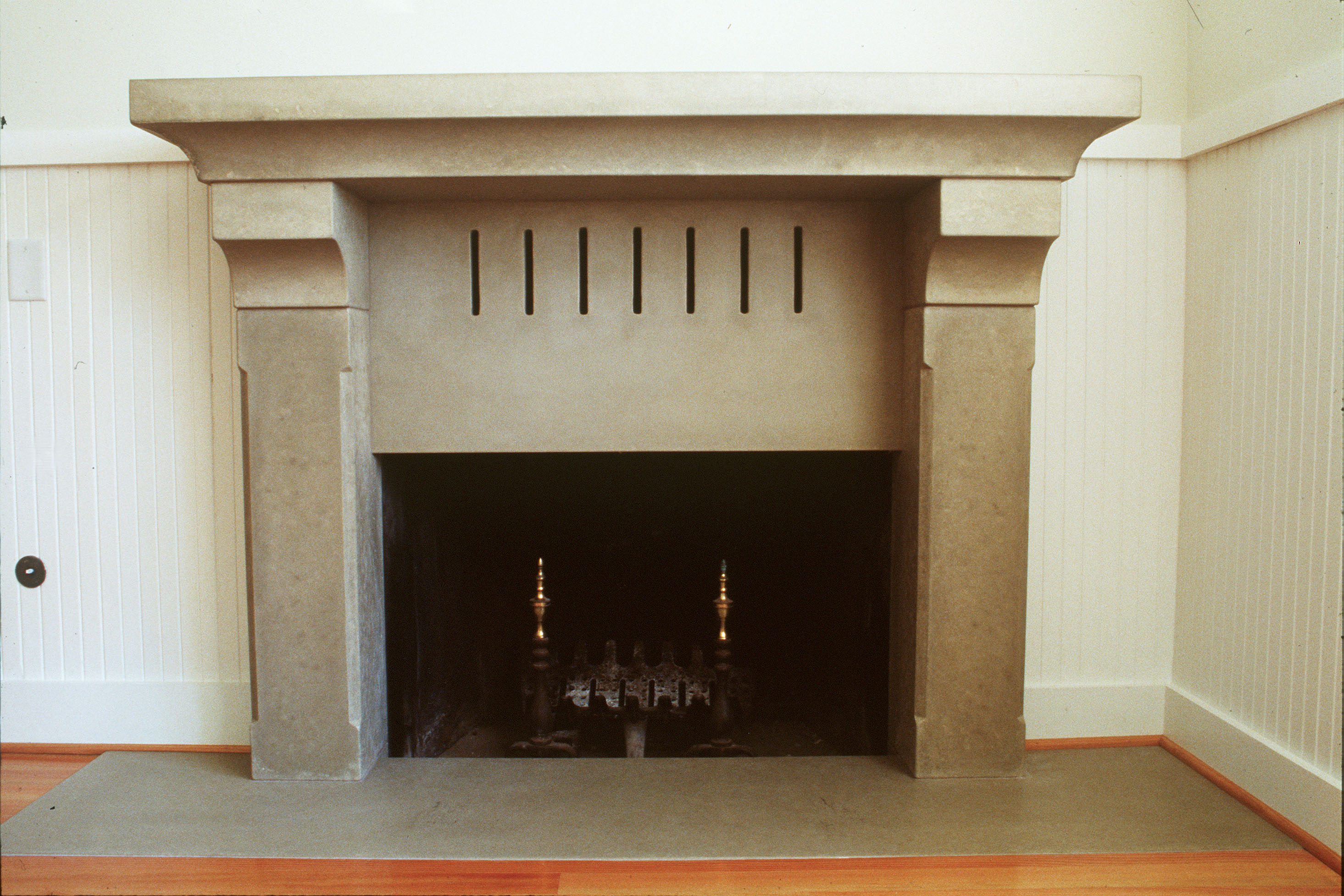 FPS10 | Contemporary Concrete Fireplace Surround | Integrated Heat Vents